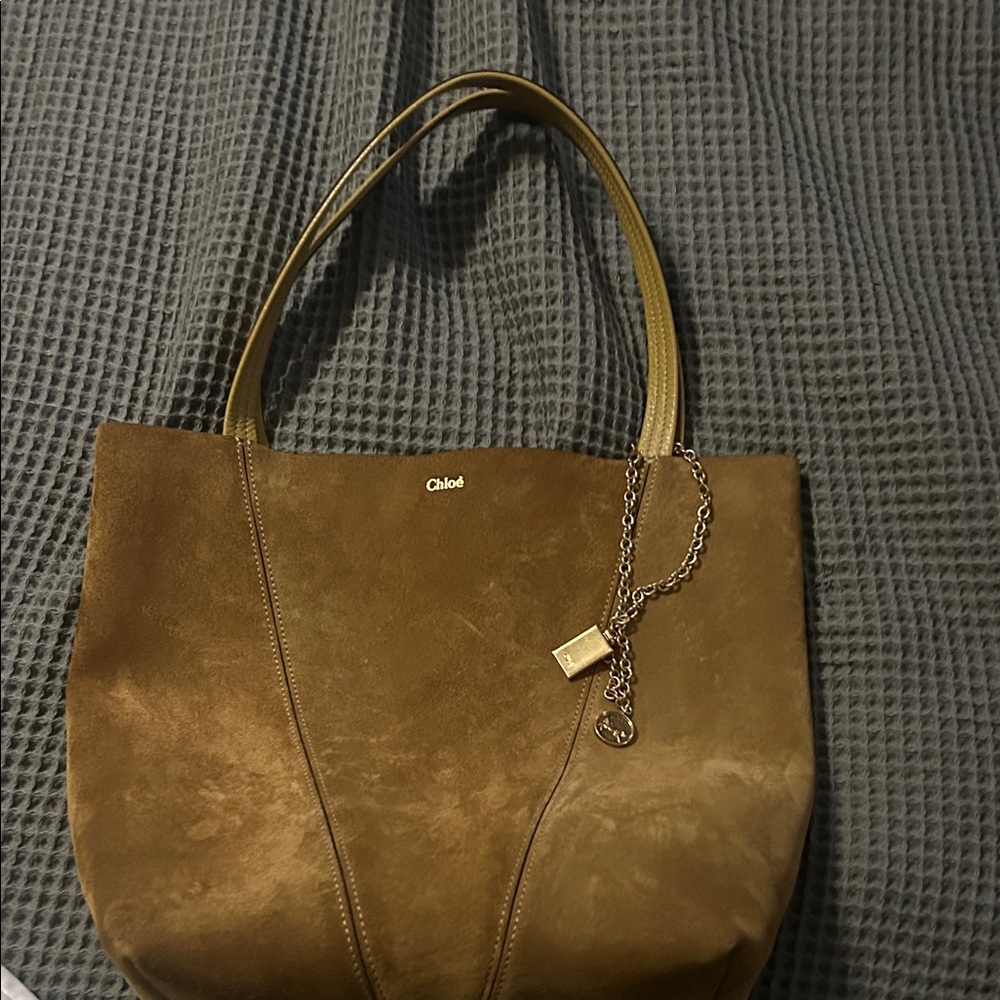 Chloe Large Suede Spin Bag